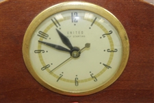 Circa 1950's Golf Themed United Clock Co. Electric Clock - Golfer About to Putt - With Original Ad