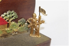Circa 1950's Golf Themed United Clock Co. Electric Clock - Golfer About to Putt - With Original Ad