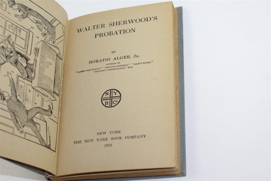 Vintage 1913 'Walter Sherwood's Probation' Book by Horatio Alger, Jr. With Golf Themed Cover
