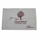 Jack Nicklaus Signed Toscana Country Club Embroidered Flag JSA ALOA
