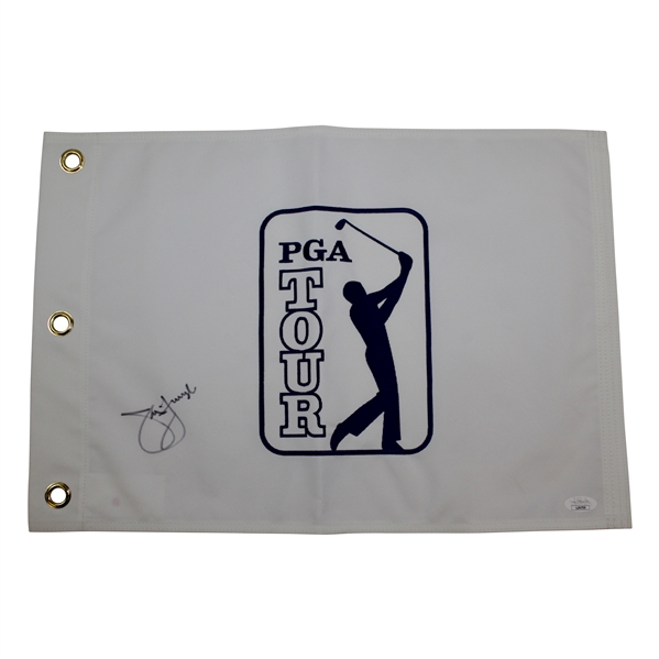 Jim Furyk Signed PGA Tour Logo Embroidered Flag JSA #LL94709