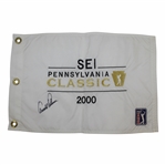 Arnold Palmer Signed 2000 SEI Pennsylvania Classic Embroidered Flag JSA ALOA