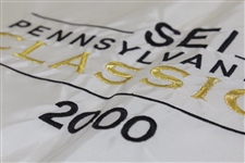 Arnold Palmer Signed 2000 SEI Pennsylvania Classic Embroidered Flag JSA ALOA