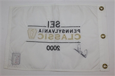 Arnold Palmer Signed 2000 SEI Pennsylvania Classic Embroidered Flag JSA ALOA
