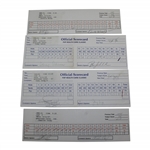 Major Champs Coody, Jacklin, Aaron, & Moody Signed Official Scorecards - 1995 FHP & 1997 TPC JSA ALOA