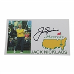 Jack Nicklaus Signed Masters 3x5 Card with Logo, Name, & Image JSA ALOA