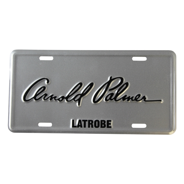 Authentic Arnold Palmer Latrobe Car Dealership License Plate - Unused