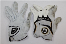 Two Signed Match Used LH Golf Gloves - Hal Sutton & Davis Love III JSA ALOA