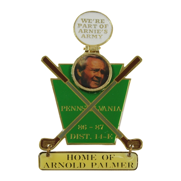Classic Arnold Palmer Latrobe Lions Club Member Coat Crest "Were Part of Arnies Army" with Photo