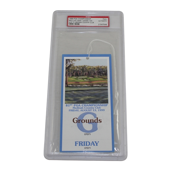 1999 PGA Championship at Medinah Friday Grounds Ticket #07071 - PSA #21547548 - Tiger Woods Win