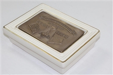 Ryder Cup 1999 The Country Club Royal English Porcelain Card Holder Handrcrafted by Artist Bill Waugh