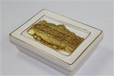 Augusta National Golf Club Clubhouse Royal English Porcelain Card Holder Handcrafted by Artist Bill Waugh