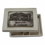 The Old Course St. Andrews Royal English Porcelain Card Holder Handcrafted by Artist Bill Waugh