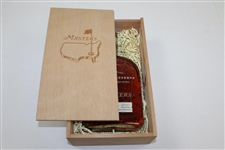 Masters Tournament Etched Woodford Reserve Bourbon Whiskey in Masters Cedar Wood Box