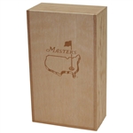 Masters Tournament Etched Woodford Reserve Bourbon Whiskey in Masters Cedar Wood Box