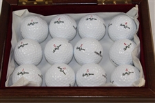Bobby Jones Ceramic Tile Wooden Case with Dozen Bobby Jones Logo Balls & Print Portfolio