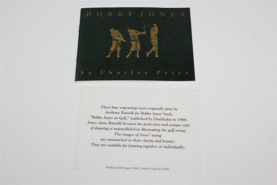 Bobby Jones Ceramic Tile Wooden Case with Dozen Bobby Jones Logo Balls & Print Portfolio