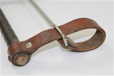 Antique Leather Hickory Golf Club Carrier with Leather Golf Ball Pouch