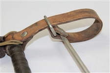 Antique Leather Hickory Golf Club Carrier with Leather Golf Ball Pouch