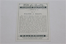 1930 Wills Famous Golfer's Walter Hagen Card