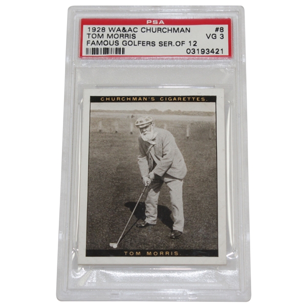 1928 Chuchman Tom Morris Card PSA Slabbed and Graded VG 3 03193421