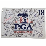 Champion Colin Morikawa & Most of Field Signed 2020 PGA at Harding Park Embroidered Flag JSA ALOA
