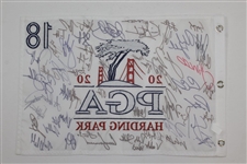 Champion Colin Morikawa & Most of Field Signed 2020 PGA at Harding Park Embroidered Flag JSA ALOA