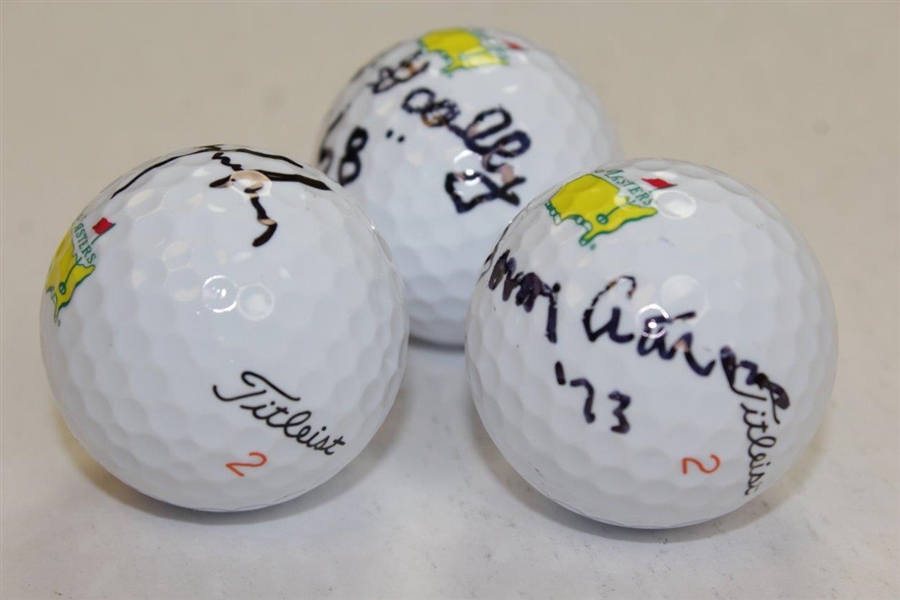 Bob Goalby, Tommy Aaron, & Trevor Immelman Signed Masters Logo Golf Balls JSA ALOA