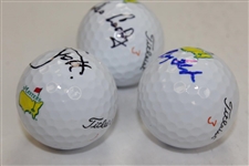 Charles Coody, Ray Floyd, & Adam Scott Signed Masters Logo Golf Balls JSA ALOA