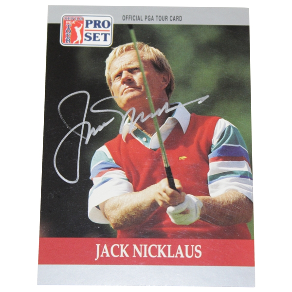 Jack Nicklaus Signed Pro-Set Senior PGA Tour Golf Card JSA ALOA