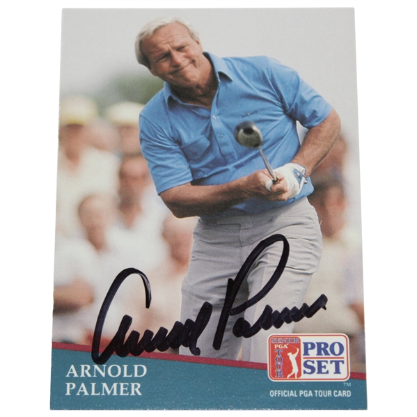 Arnold Palmer Signed Pro-Set Senior PGA Tour Golf Card JSA ALOA