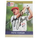 Payne Stewart Signed 1990 Pro-Set PGA PGA Tour Golf Card JSA ALOA