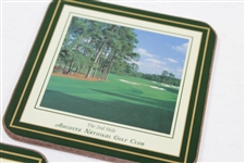Complete Set of Five (5) Augusta National Golf Club Square Drink Coasters - Holes 2, 6, 12, 15, & 16