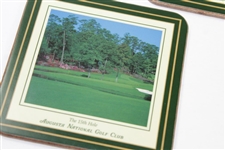 Complete Set of Five (5) Augusta National Golf Club Square Drink Coasters - Holes 2, 6, 12, 15, & 16