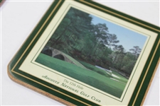 Complete Set of Five (5) Augusta National Golf Club Square Drink Coasters - Holes 2, 6, 12, 15, & 16