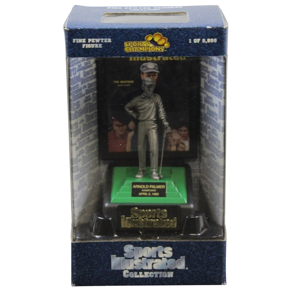 Arnold Palmer '1962 Sports Illustrated' Pewter Statue & Repro Magazine Display - Unopened