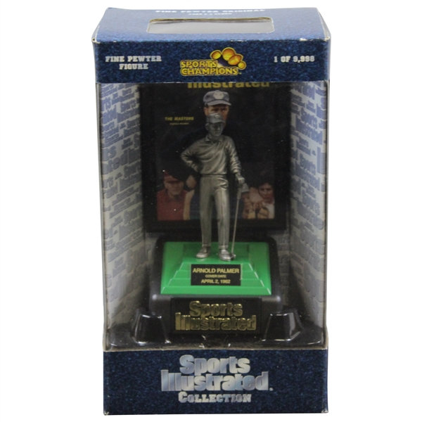 Arnold Palmer 1962 Sports Illustrated Pewter Statue & Repro Magazine Display - Unopened
