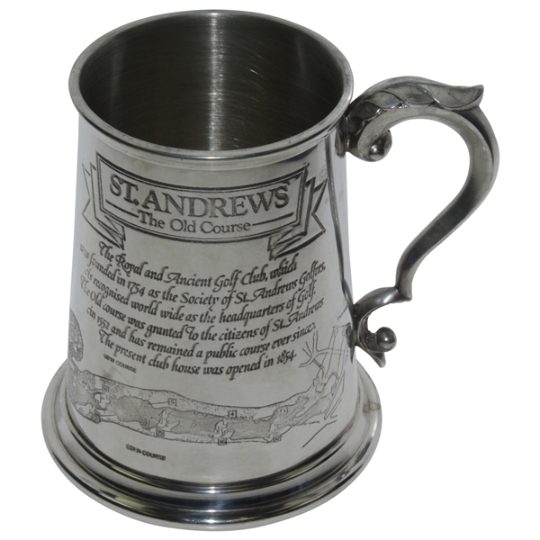 St. Andrews The Old Course Pewter Golf Tankard - Made in England