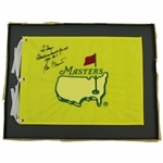 Ben Crenshaw Signed Rare 1997 Masters Embroidered Flag with Inscription JSA ALOA