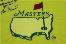 Ben Crenshaw Signed Rare 1997 Masters Embroidered Flag with Inscription JSA ALOA