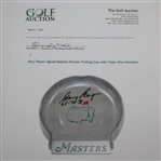 Gary Player Signed Masters Pewter Putting Cup with Years Won Notation JSA ALOA