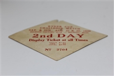 Demaret, Snead, Nelson, & Mangrum Signed 1949 Ryder Cup 2nd Day Ticket JSA FULL #BB50944