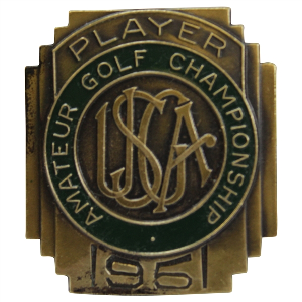 1951 USGA Amateur Championship at Saucon Valley Contestant Badge - Billy Maxwell Win