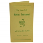 1956 Masters Tournament Brochure/Ticket Prospectus - Jack Burke Winner