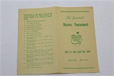1956 Masters Tournament Brochure/Ticket Prospectus - Jack Burke Winner