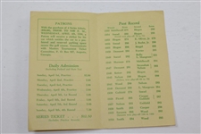 1956 Masters Tournament Brochure/Ticket Prospectus - Jack Burke Winner