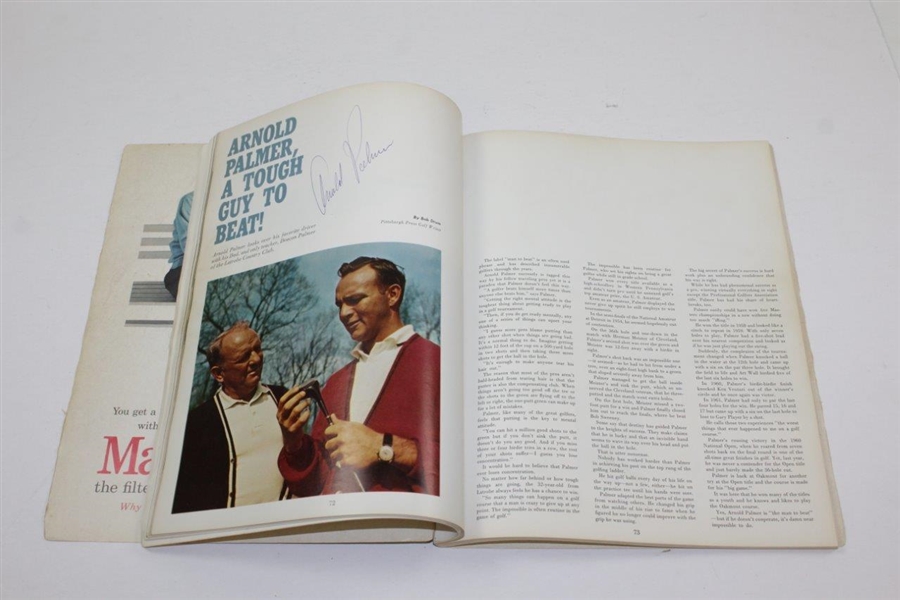 1962 US Open  at Oakmont Program Signed by Arnold Palmer (Picture With His Father) JSA ALOA