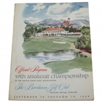 1959 US Amateur Championship at The Broadmoor Golf Club Program - Jack Nicklaus 1st Amateur Win