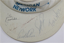 Arnold Palmer, Tom Watson, & others Signed American Network Visor JSA ALOA