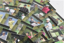 Forty (40) Various Tiger Woods 'Tiger's Tales' Golf Cards with Victory March(1) &  Stat Leaders(1)